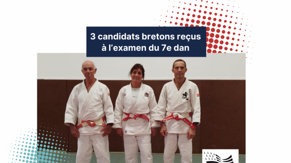 Trois candidats bretons reçus à l’examen du 7e dan